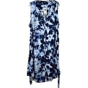 Torrid NWT Women's Tie Dye Maxi Dress Sleeveless Button Down Plus Size 2 (18/20)